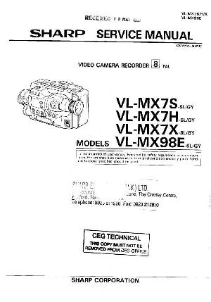 Сервисная инструкция Sharp VL-MX7, VL-MX98E ― Manual-Shop.ru