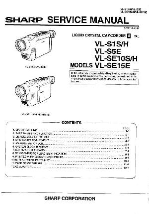 Сервисная инструкция Sharp VL-S1, VL-S5, VL-SE10, VL-SE15 ― Manual-Shop.ru