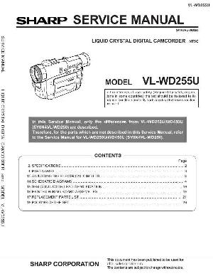 Сервисная инструкция Sharp VL-WD255U ― Manual-Shop.ru