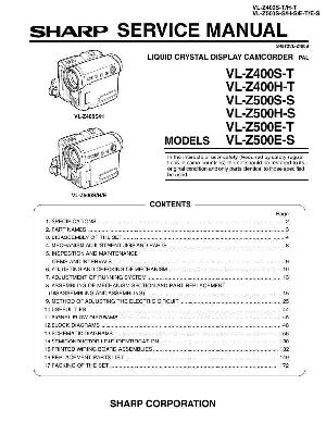 Сервисная инструкция Sharp VL-Z400, VL-Z500 ― Manual-Shop.ru