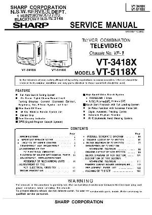 Сервисная инструкция Sharp VT-3418X, VT-5118X ― Manual-Shop.ru