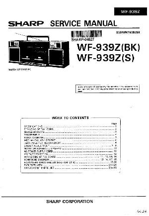 Сервисная инструкция Sharp WF-939Z ― Manual-Shop.ru