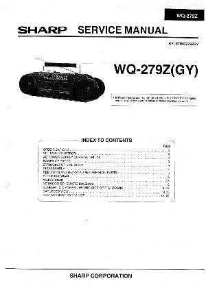 Сервисная инструкция Sharp WQ-279Z ― Manual-Shop.ru