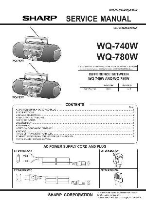 Сервисная инструкция Sharp WQ-740W, WQ-780W ― Manual-Shop.ru