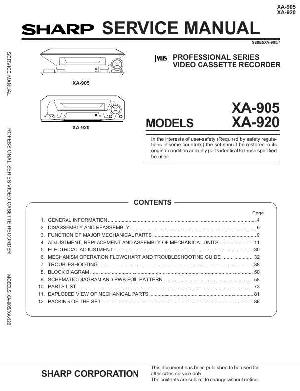Service manual Sharp XA-905, XA-920 ― Manual-Shop.ru