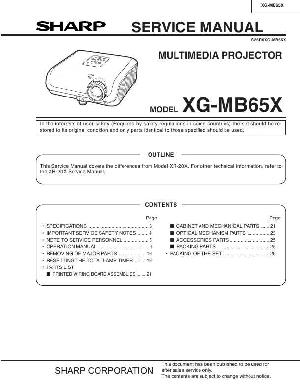 Сервисная инструкция Sharp XG-MB65X ― Manual-Shop.ru