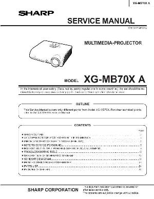 Сервисная инструкция Sharp XG-MB70XA ― Manual-Shop.ru