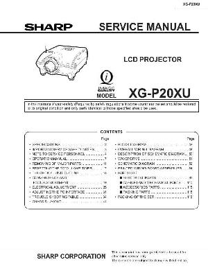 Сервисная инструкция Sharp XG-P20XU ― Manual-Shop.ru