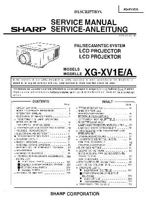 Сервисная инструкция Sharp XG-XV1 ― Manual-Shop.ru