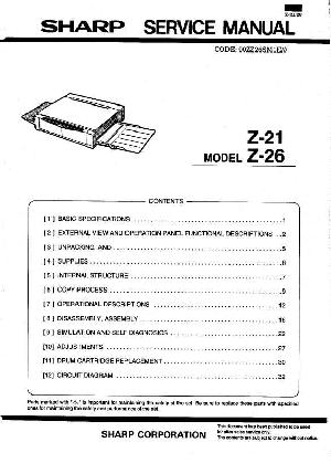Сервисная инструкция Sharp Z-21, Z-26 ― Manual-Shop.ru