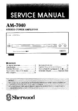 Сервисная инструкция Sherwood AM-7040 ― Manual-Shop.ru