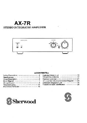 Сервисная инструкция Sherwood AX-7R ― Manual-Shop.ru