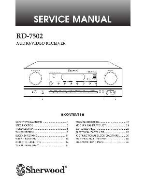 Сервисная инструкция Sherwood RD-7502 ― Manual-Shop.ru