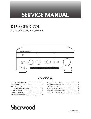 Сервисная инструкция Sherwood RD-8504, R-774 ― Manual-Shop.ru