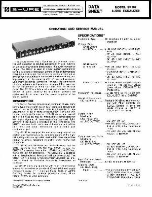 Service manual SHURE SR-107 ― Manual-Shop.ru
