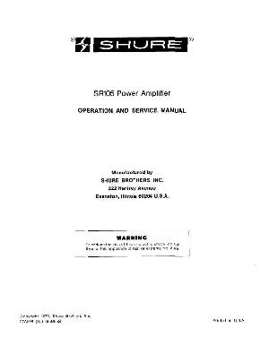 Service manual SHURE SR105 ― Manual-Shop.ru