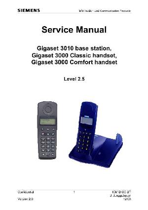 Сервисная инструкция Siemens GIGASET-3000 CLASSIC COMFORT 3010 BASE ― Manual-Shop.ru