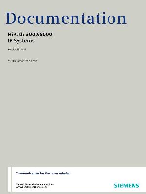 Сервисная инструкция Siemens HiPATH-3000, HiPATH-5000 ― Manual-Shop.ru