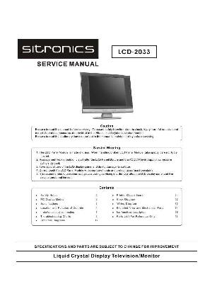 Сервисная инструкция Sitronics LCD-2033 ― Manual-Shop.ru