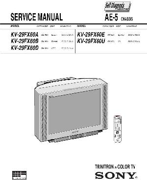 Сервисная инструкция Sony KV-29FX60A, KV-29FX60B, KV-29FX60D, E, U (AE-5 chassis) ― Manual-Shop.ru