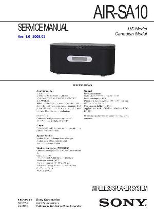 Сервисная инструкция Sony AIR-SA10 ― Manual-Shop.ru