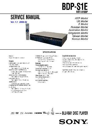 Service manual Sony BDP-S1E ― Manual-Shop.ru