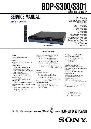 Сервисная инструкция Sony BDP-S300, BDP-S301 ― Manual-Shop.ru