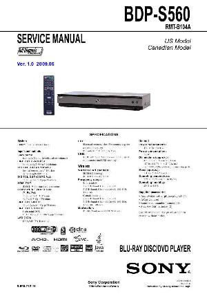 Сервисная инструкция Sony BDP-S560 ― Manual-Shop.ru