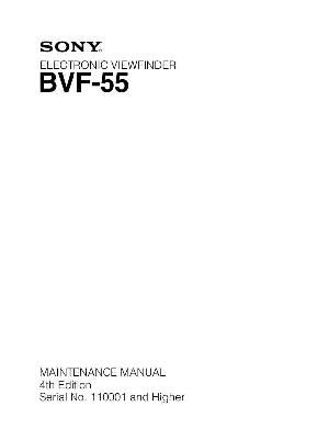 Сервисная инструкция Sony BVF-55 ― Manual-Shop.ru