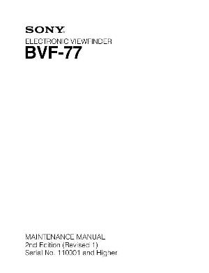 Сервисная инструкция Sony BVF-77 ― Manual-Shop.ru