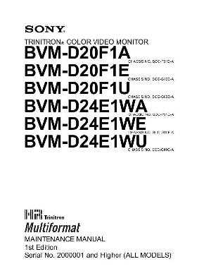Сервисная инструкция Sony BVM-D20F1, BVM-D24E1W ― Manual-Shop.ru