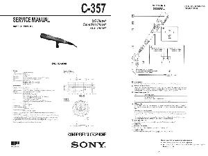 Сервисная инструкция Sony C-357 ― Manual-Shop.ru