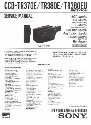 Сервисная инструкция Sony CCD-TR370E, CCD-TR380E, CCD-TR380EU ― Manual-Shop.ru