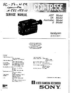 Сервисная инструкция Sony CCD-TR55E ― Manual-Shop.ru
