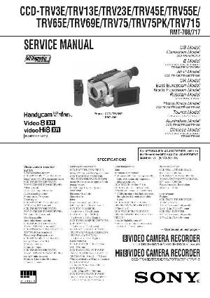 Service manual Sony CCD-TRV3E, CCD-TRV13E, CCD-TRV23E, CCD-TRV45E, CCD-TRV55E, CCD-TRV65E, CCD-TRV69E, CCD-TRV75, CCD-TRV75PK, CCD-TRV715 ― Manual-Shop.ru