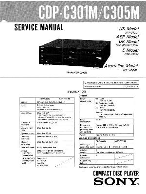 Сервисная инструкция Sony CDP-C301M, CDP-C305M ― Manual-Shop.ru