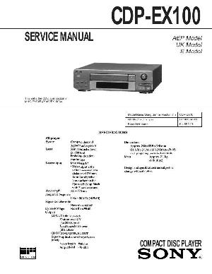 Service manual Sony CDP-EX100  ― Manual-Shop.ru