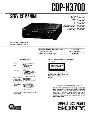 Сервисная инструкция Sony CDP-H3700 ― Manual-Shop.ru