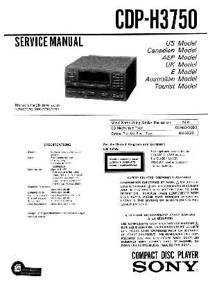 Сервисная инструкция Sony CDP-H3750  ― Manual-Shop.ru