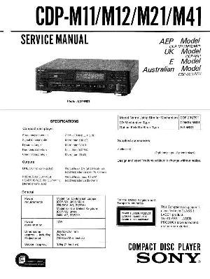 Service manual Sony CDP-M11, CDP-M12, CDP-M21, CDP-M41 ― Manual-Shop.ru