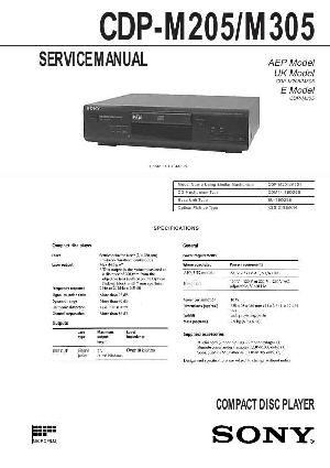 Service manual Sony CDP-M205, CDP-M305  ― Manual-Shop.ru