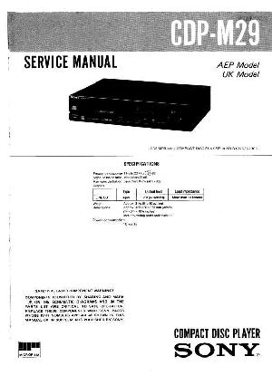 Service manual Sony CDP-M29 ― Manual-Shop.ru
