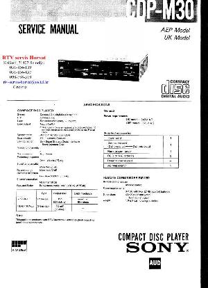 Service manual Sony CDP-M30 ― Manual-Shop.ru