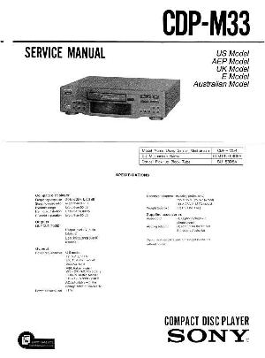 Сервисная инструкция Sony CDP-M33  ― Manual-Shop.ru