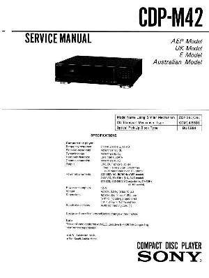 Service manual Sony CDP-M42 ― Manual-Shop.ru
