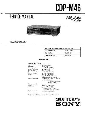 Сервисная инструкция Sony CDP-M46  ― Manual-Shop.ru