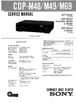 Сервисная инструкция Sony CDP-M48, CDP-M49, CDP-M69 ― Manual-Shop.ru