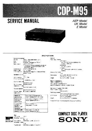 Сервисная инструкция Sony CDP-M95 ― Manual-Shop.ru