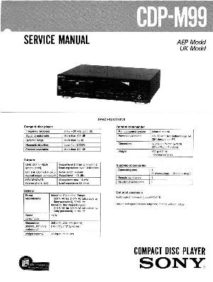 Сервисная инструкция Sony CDP-M99 ― Manual-Shop.ru