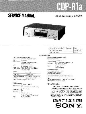 Service manual Sony CDP-R1A ― Manual-Shop.ru